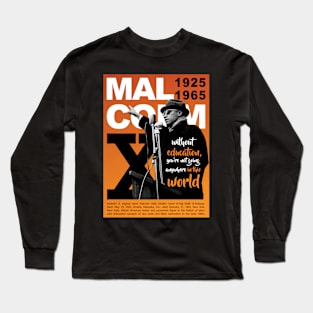 Malcolm X Spirit Long Sleeve T-Shirt